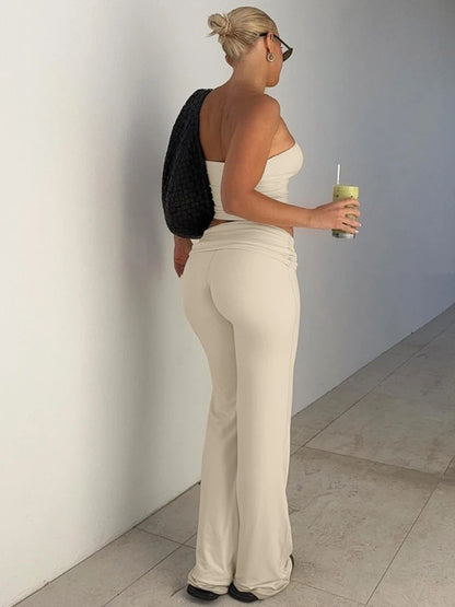 Strapless Top Flared Pants