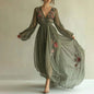 Long Sleeve High Waist Evening Dress