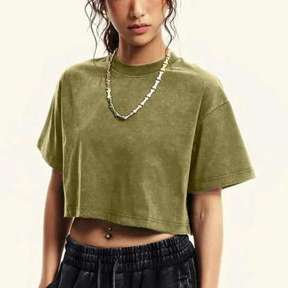 Solid Slim Washed T-Shirt