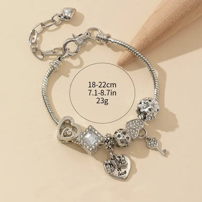 Multi Element Beaded Love  Bracelet