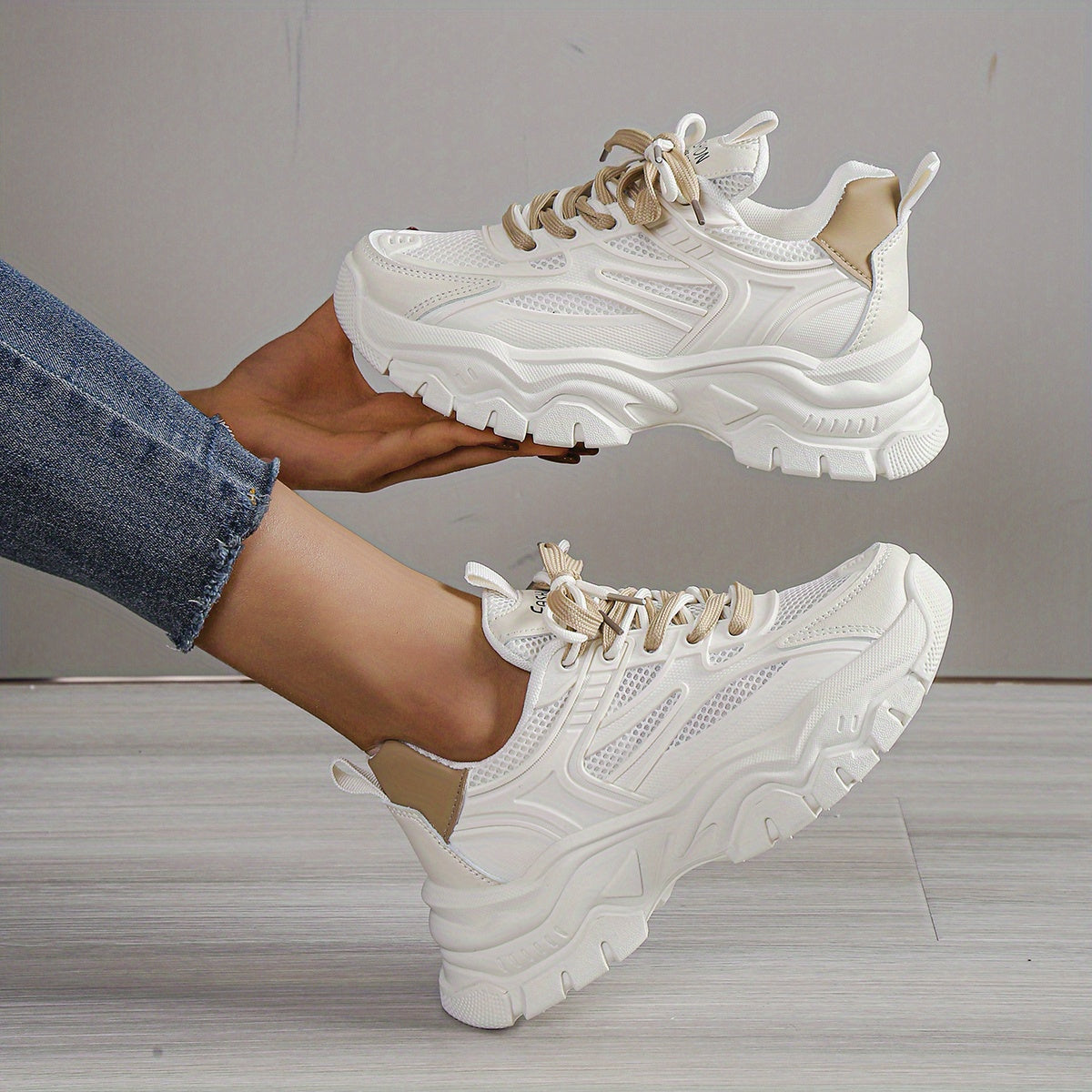 Platform Mesh Sports Shoes