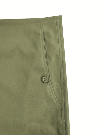 Versatile Y2K Polyester Cargo Pants