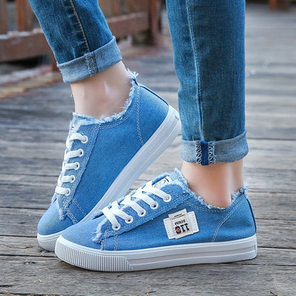 Casual Round Toe Solid Color Canvas Shoes