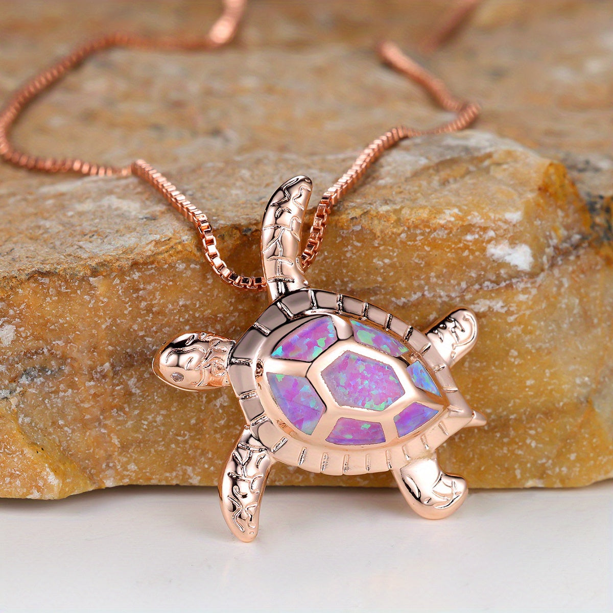 Ocean Turtle Design Pendant Necklace