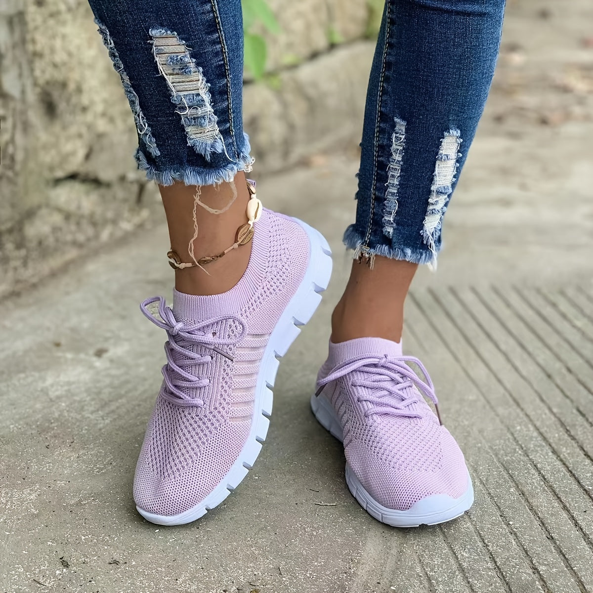 Mesh Knit Sports Shoes