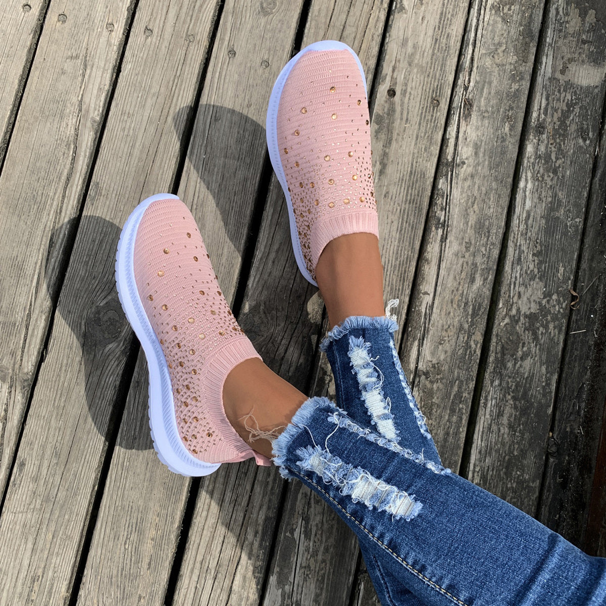Lightweight Breathable Mesh Platform Sneakers