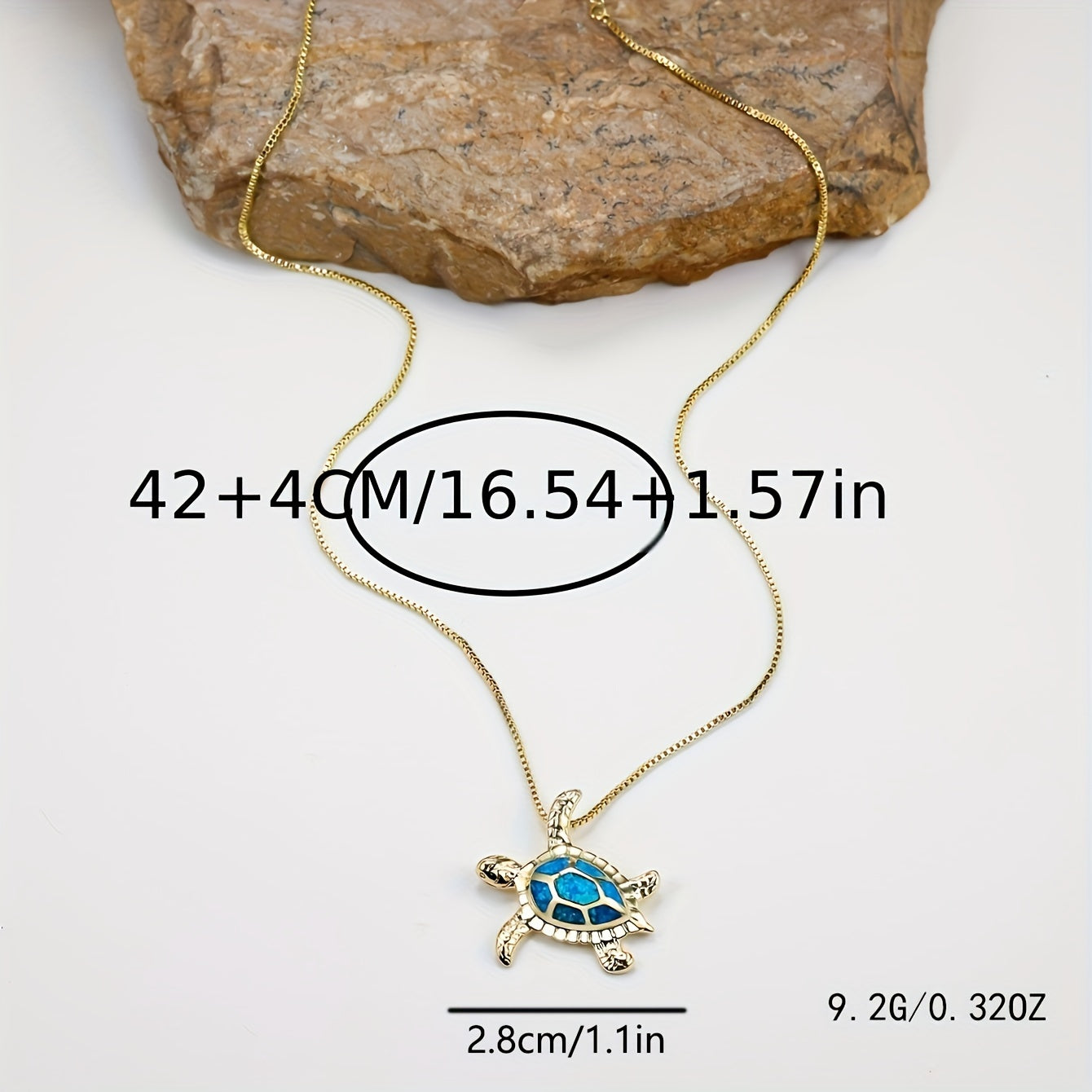 Ocean Turtle Design Pendant Necklace