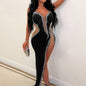 Sexy Rhinestone Long Dress