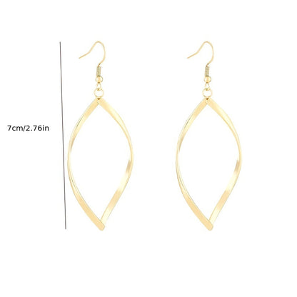 Hollow Twisted Dangle Earrings