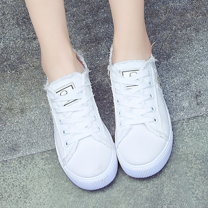 Casual Round Toe Solid Color Canvas Shoes