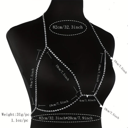 Rhinestone Body Chain Necklace